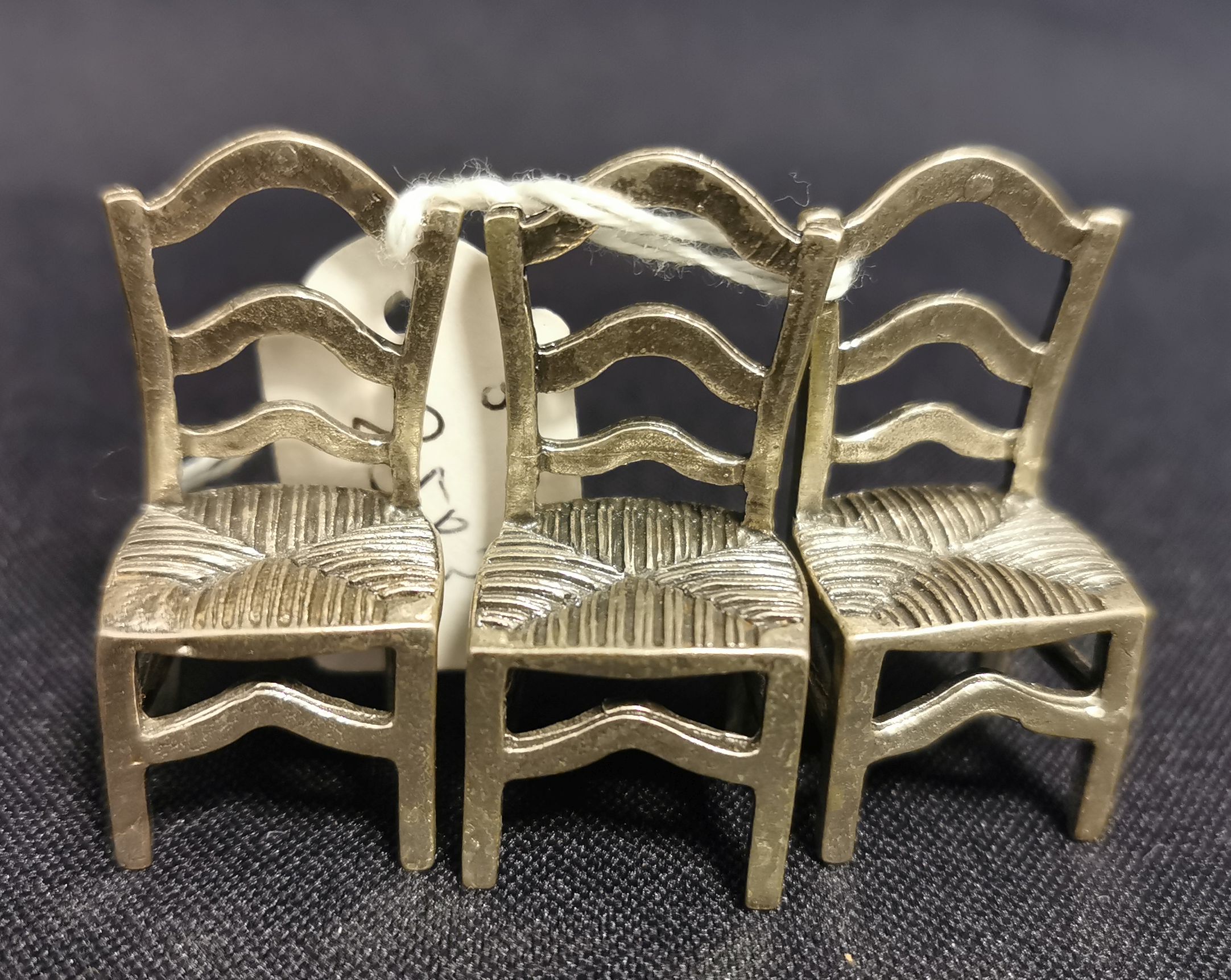 MINIATURE SILVER: THREE CHAIRS