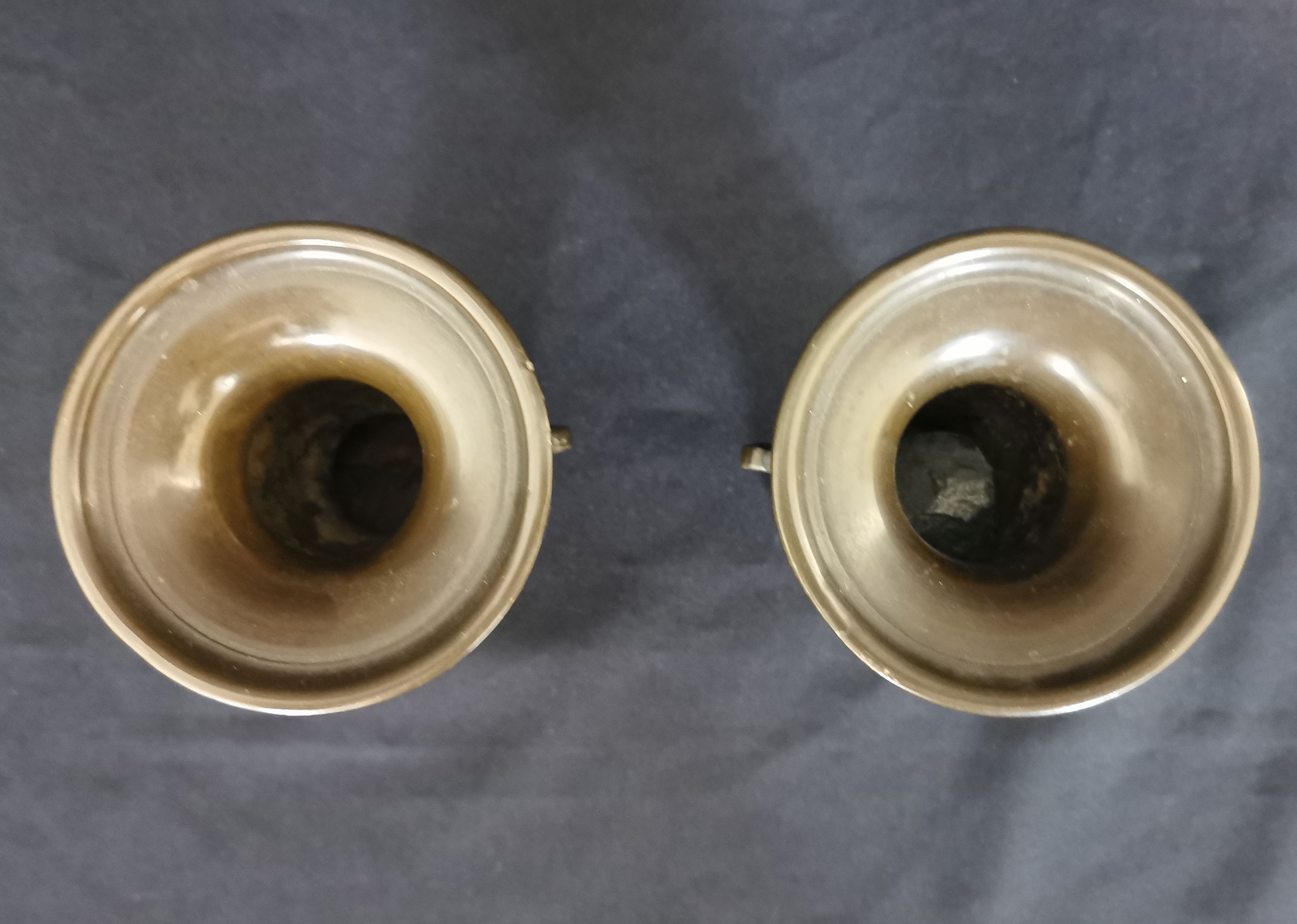 PAIR OF BRONZE VASES - Image 2 of 3