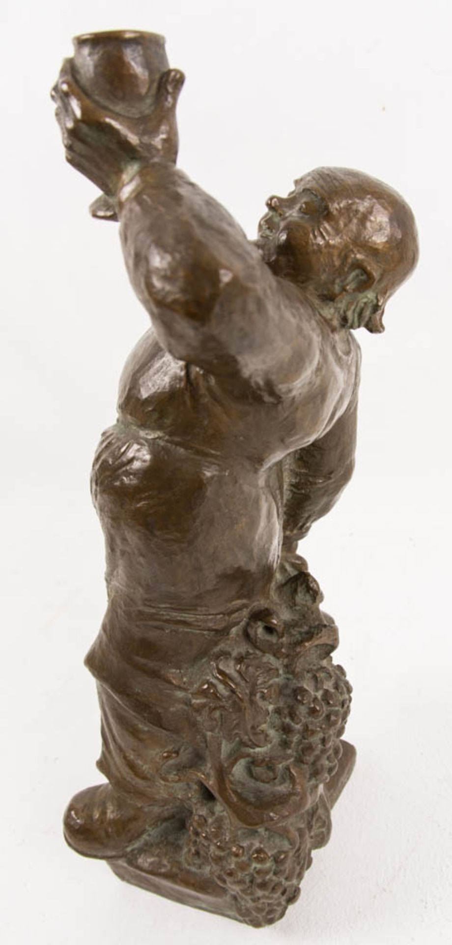 Karl Calwer, Wein trinkender Mönch, Bronze, 20. Jhd. - Bild 3 aus 10