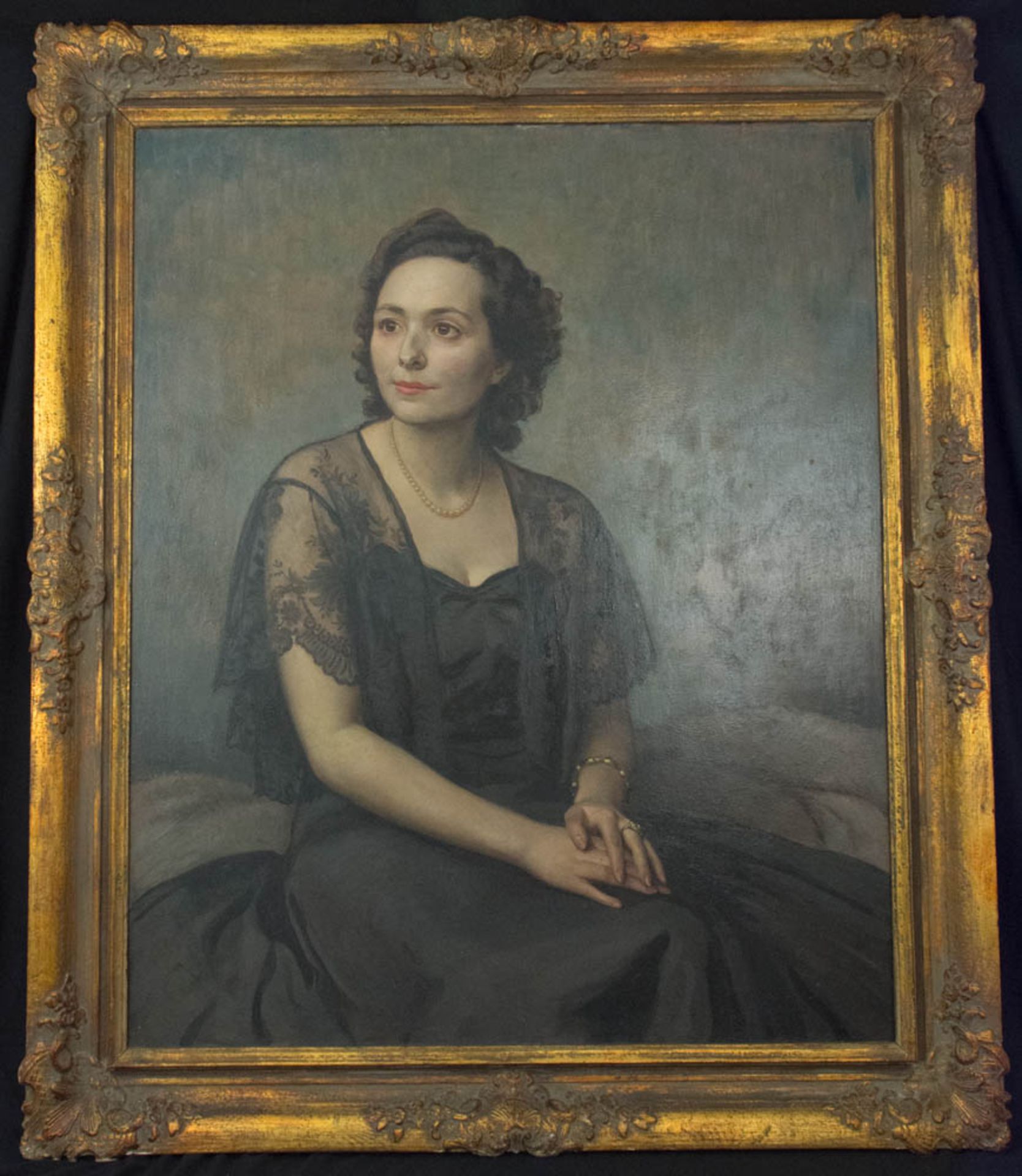 Oskar Brázda, Portrait einer Dame, Öl auf Leinwand, 1944. - Bild 13 aus 21