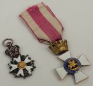 Spanien & Frankreich: San Hermengildo-Orden und Ehrenlegionminiatur.