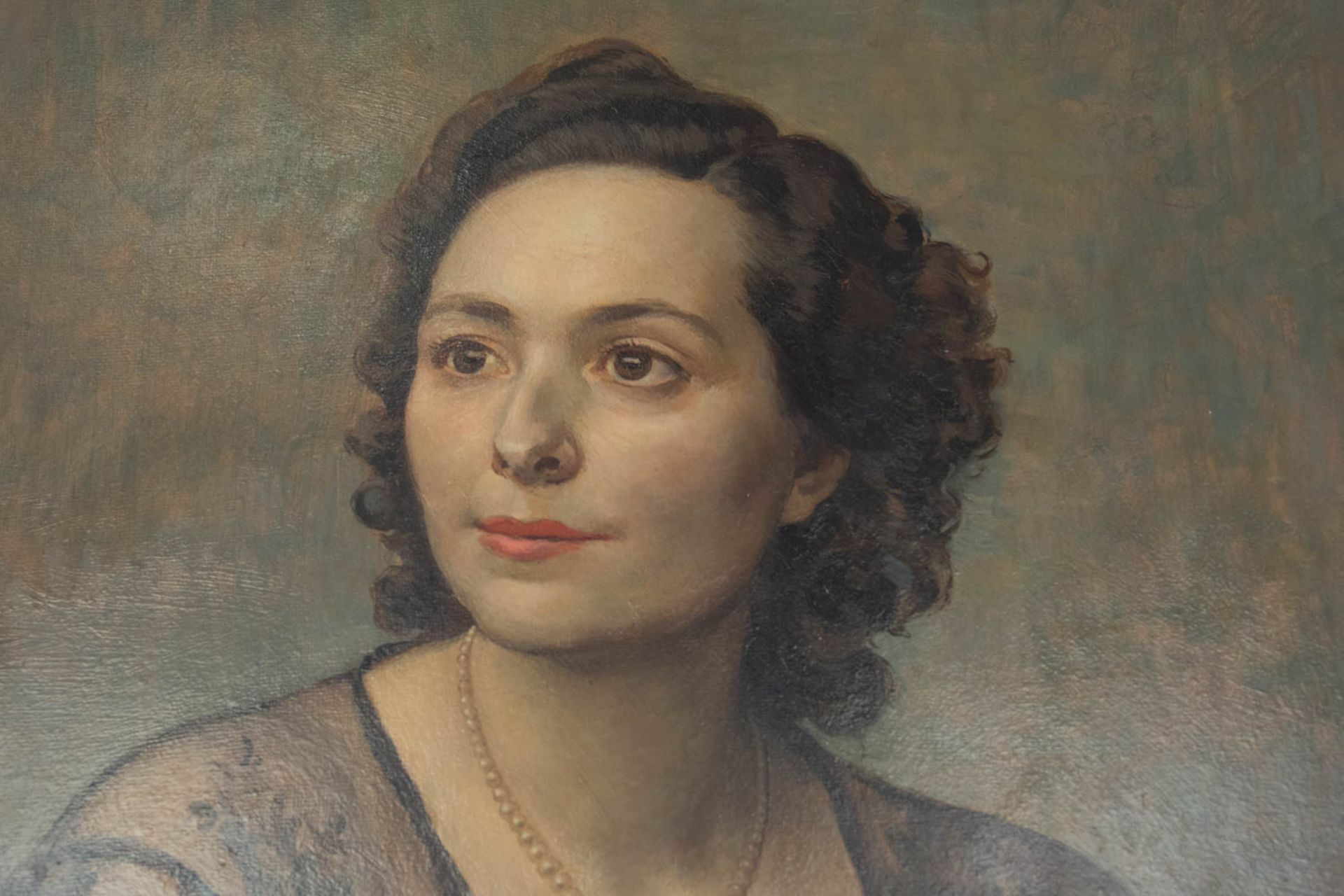 Oskar Brázda, Portrait einer Dame, Öl auf Leinwand, 1944. - Bild 5 aus 21