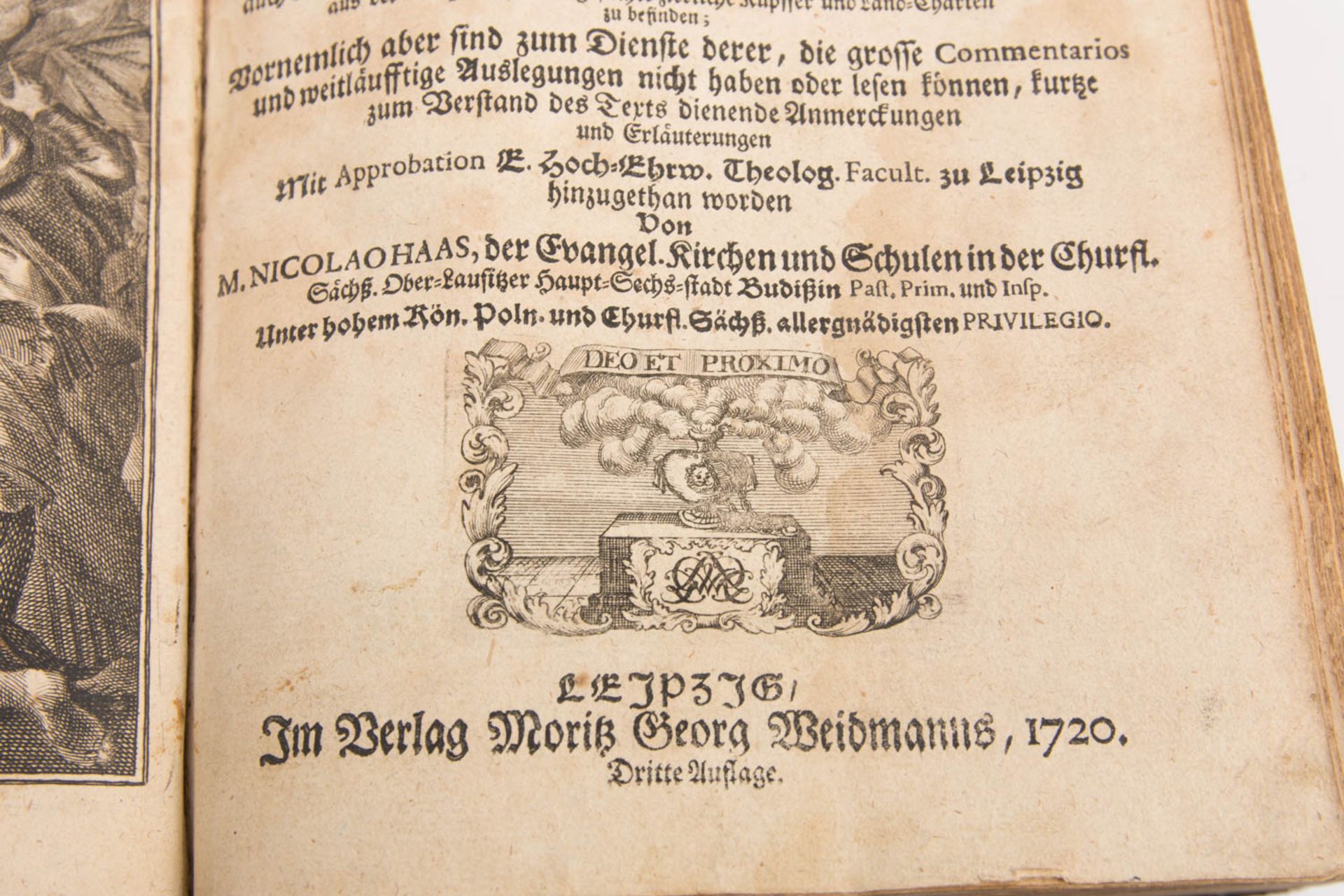 Biblia Germanica, Verlag Weidmann, Leipzig 1720. - Bild 13 aus 16