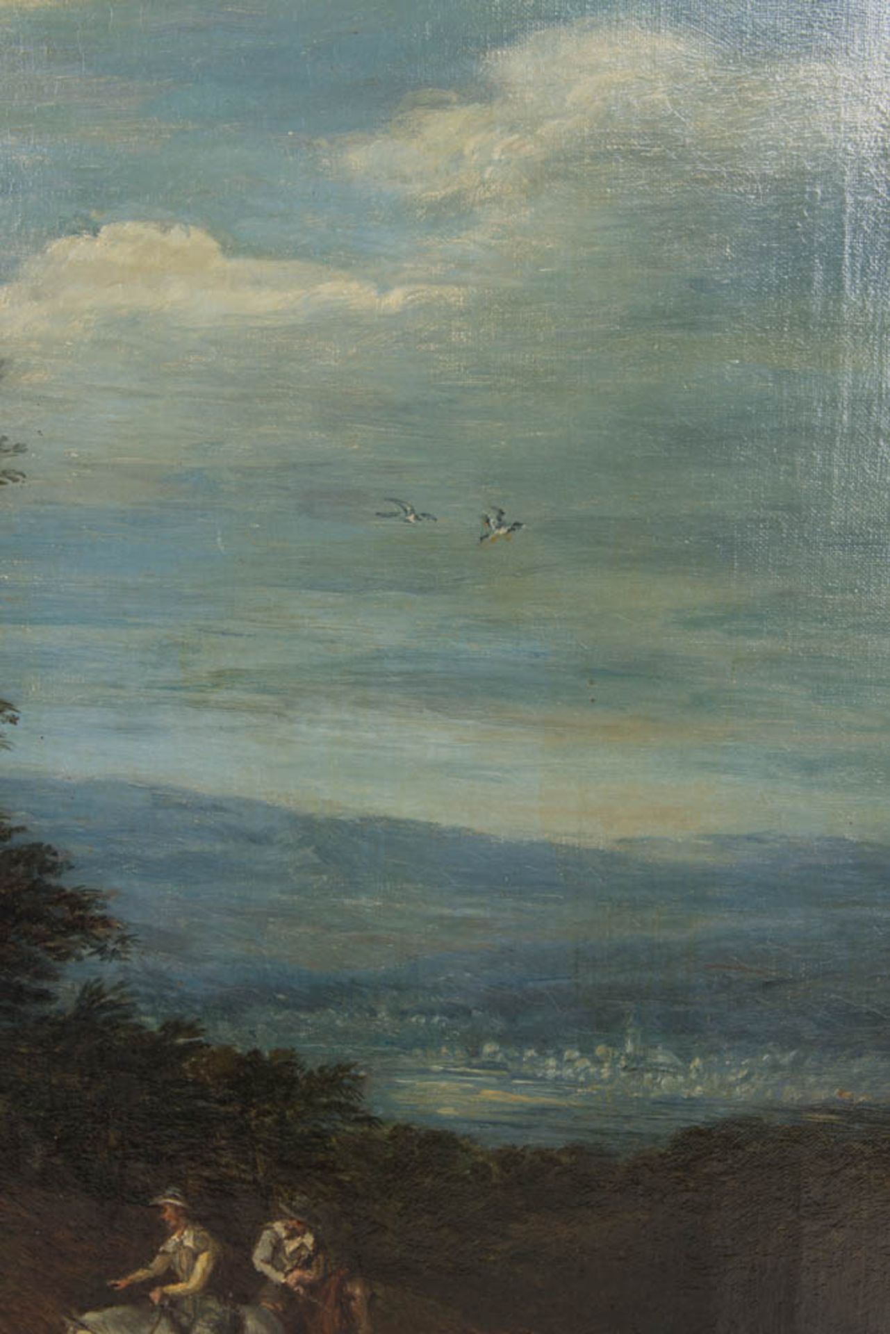 Margarete Fränkel, Belebter Fahrweg auf waldiger Höhe, Kopie nach Jan Brueghel I, Öl auf Leinwand, 1 - Bild 7 aus 11