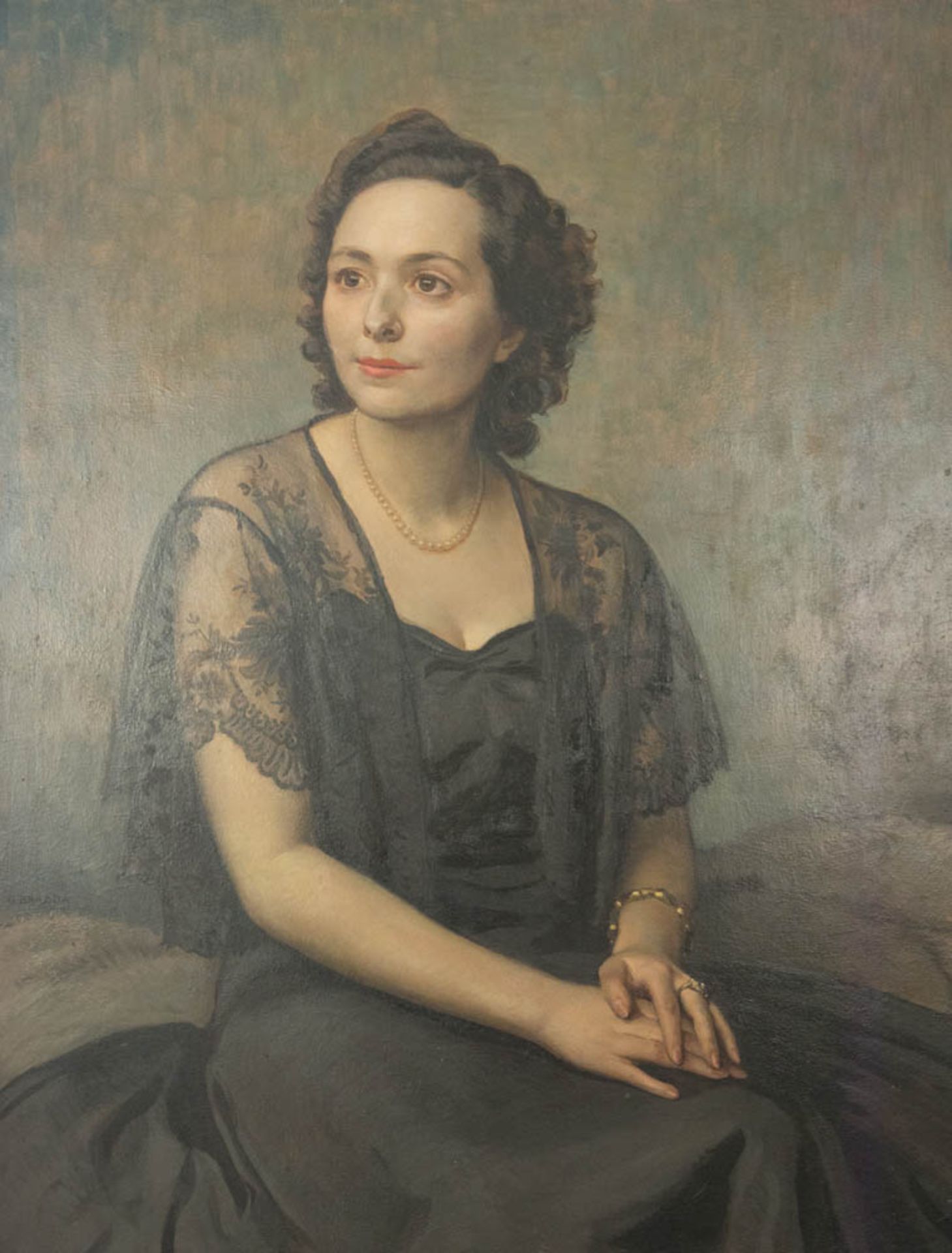 Oskar Brázda, Portrait einer Dame, Öl auf Leinwand, 1944. - Bild 16 aus 21