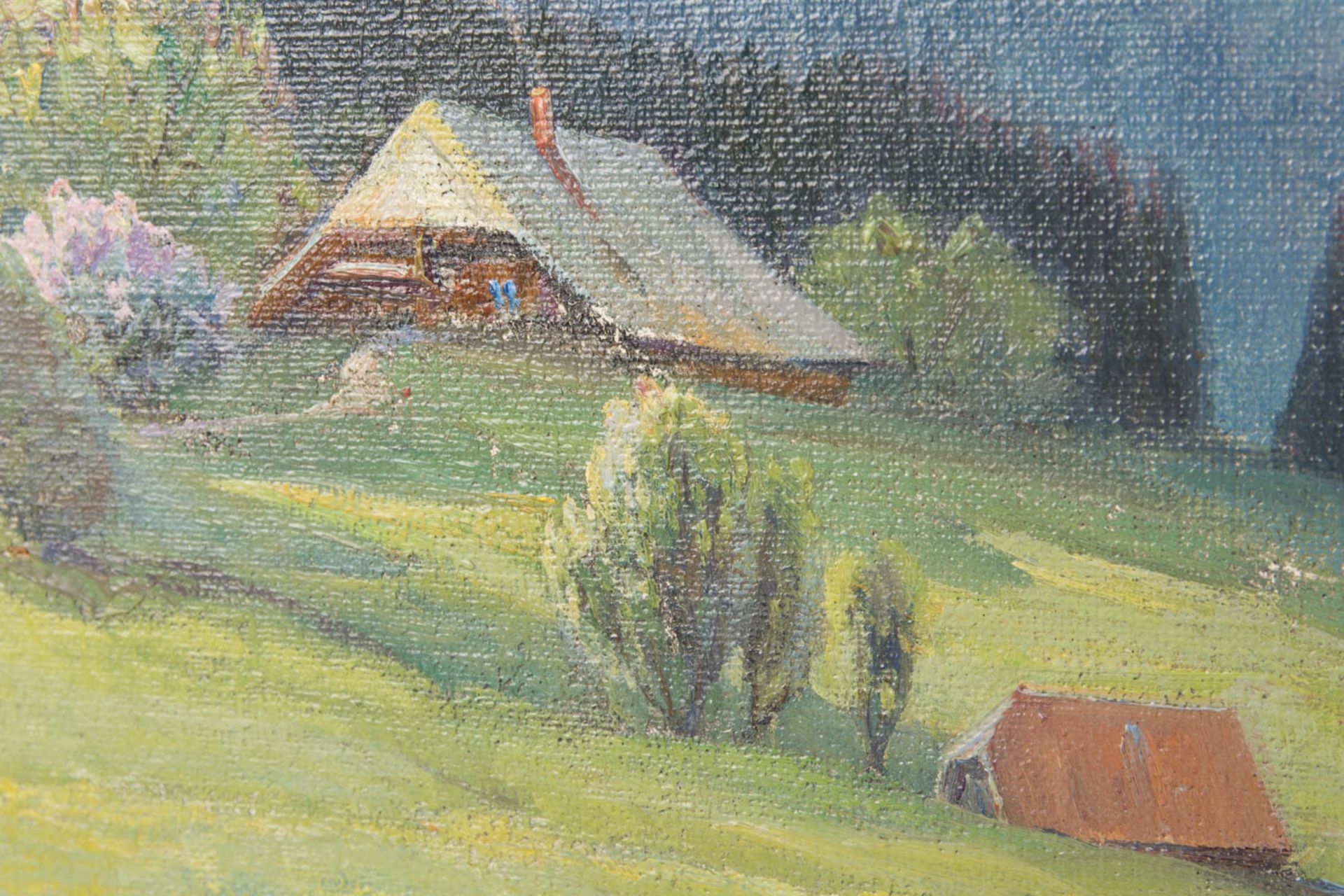 Arnold Lyongrün, Frühling im Schwarzwald, Öl auf Leinwand, Hamburg, 1937. - Bild 16 aus 17