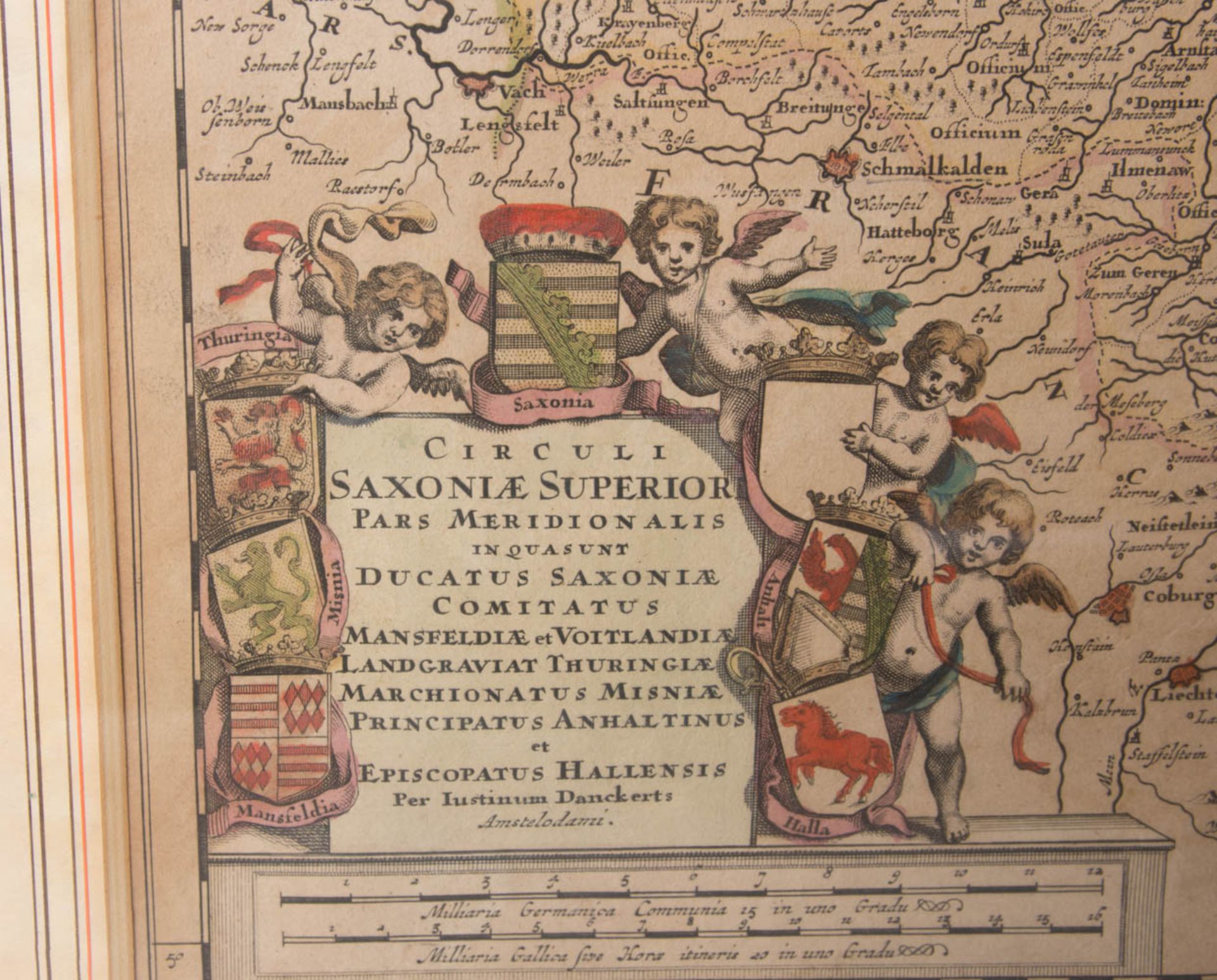 Justus Danckerts, Historische Landkarte, Circuli Saxoniae Superior, Alt kolorierter Kupferstich auf - Bild 2 aus 3