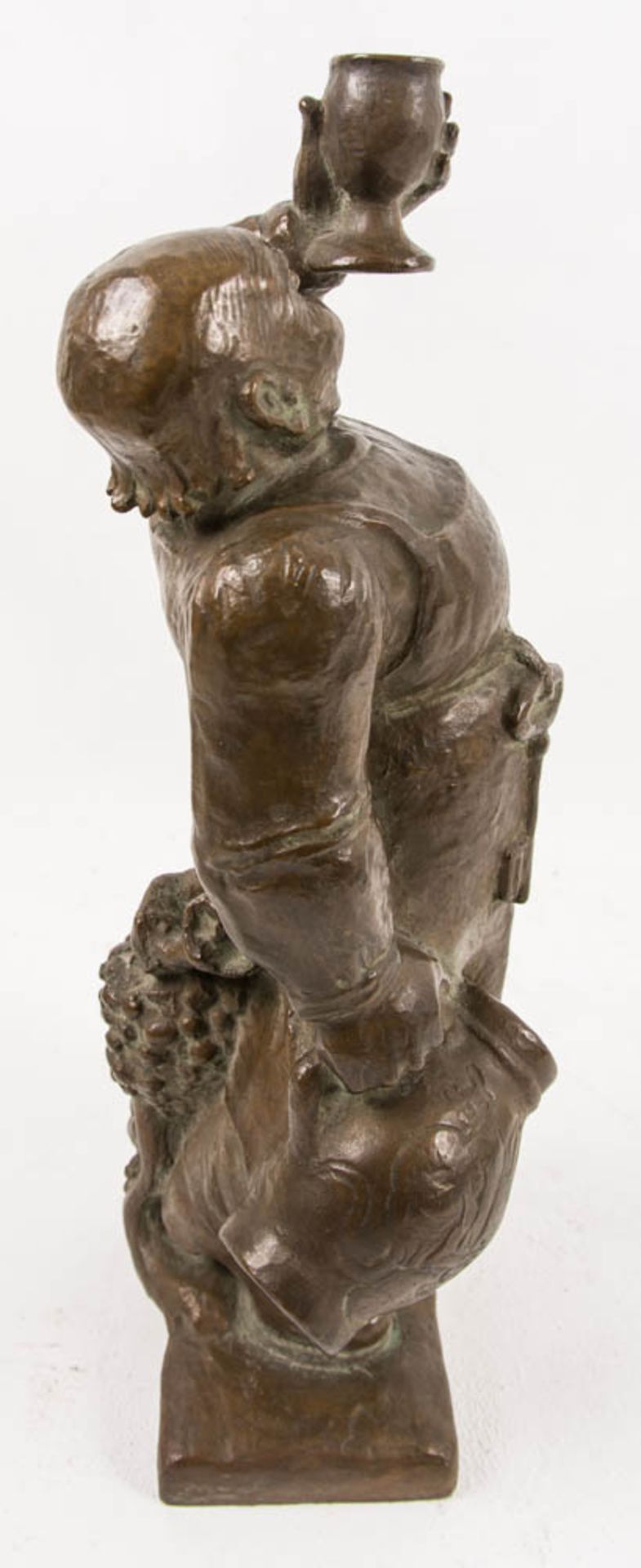 Karl Calwer, Wein trinkender Mönch, Bronze, 20. Jhd. - Bild 6 aus 10