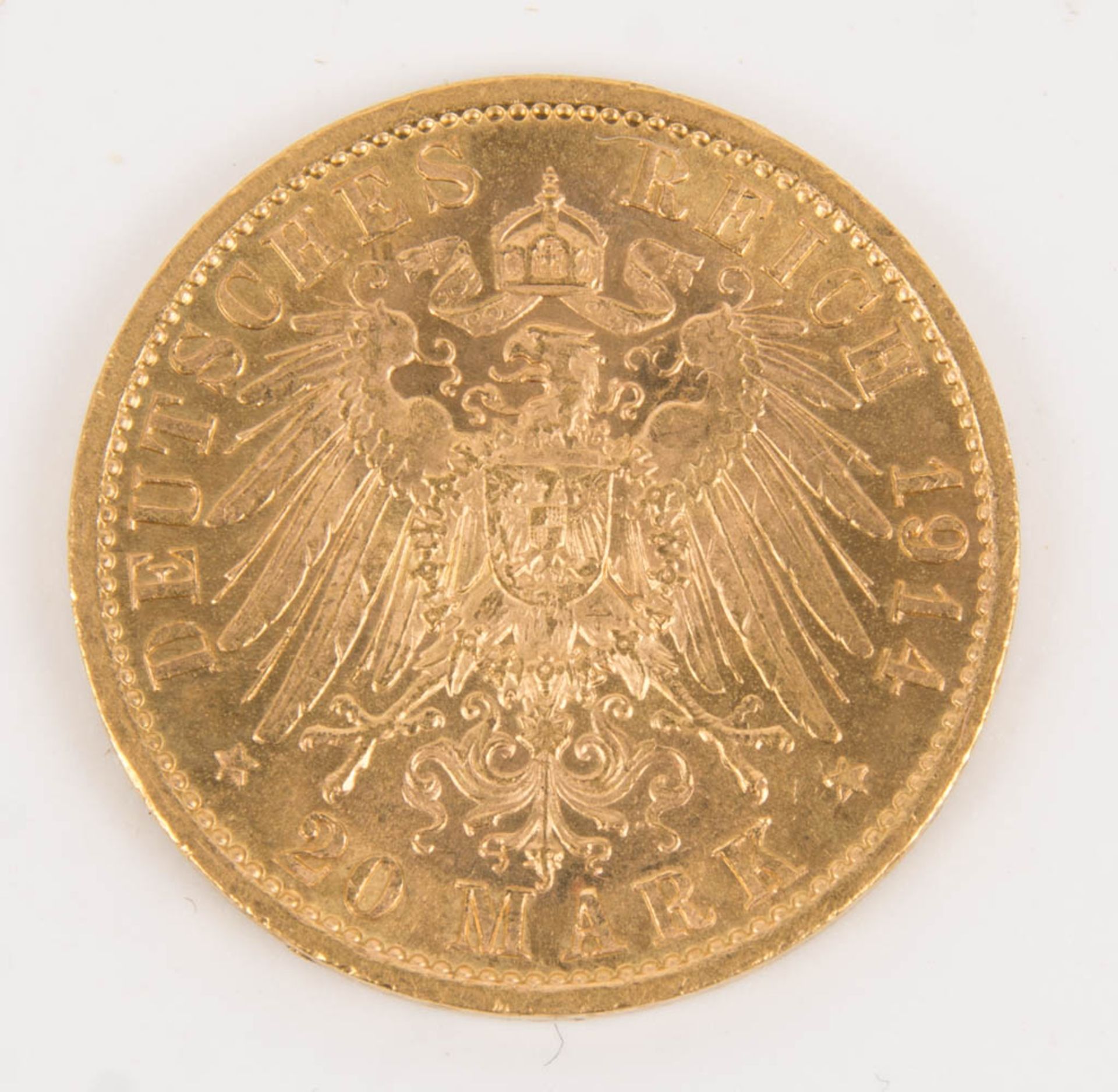 Kaiserreich Preußen, Goldmünze 20 Mark, Kaiser Wilhelm II., 1914.