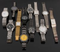 Konvolut von zwölf Herrenarmbanduhren unterschiedlicher Hersteller.