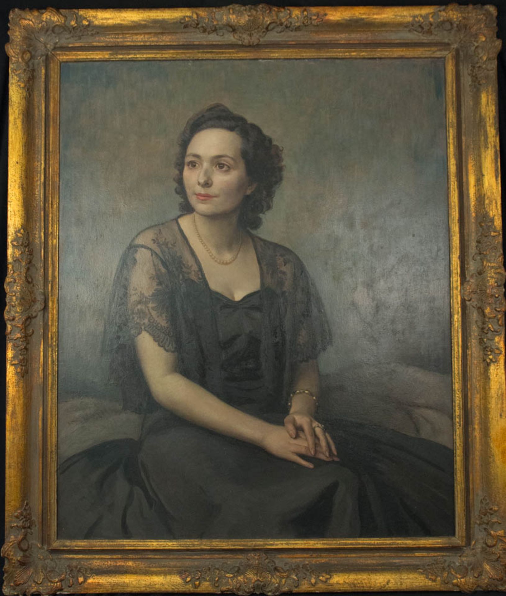 Oskar Brázda, Portrait einer Dame, Öl auf Leinwand, 1944. - Bild 15 aus 21