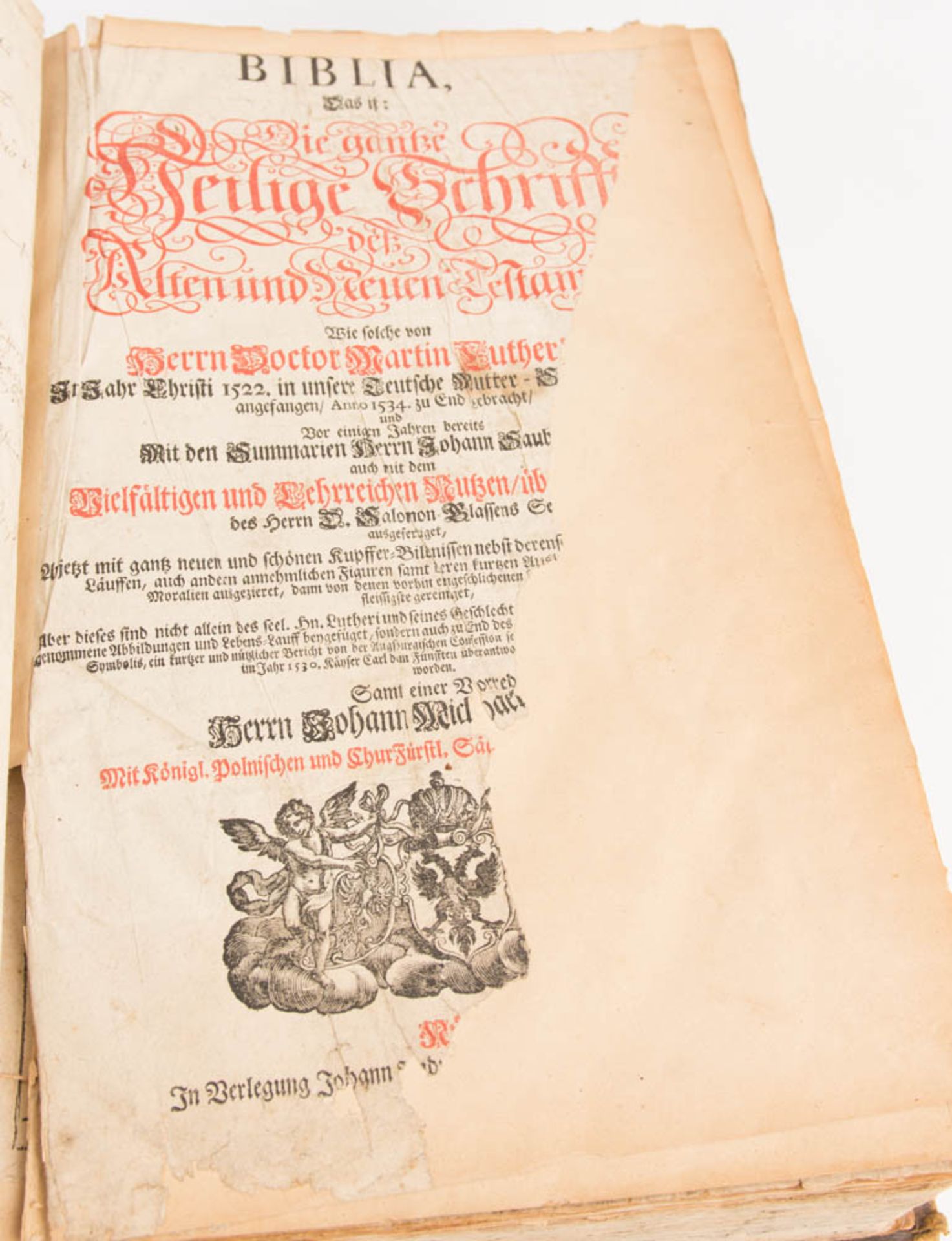 Dilherr-Bibel, J.A. Endter Seel. Sohn& Erben, Nürnberg um 1720. - Bild 9 aus 11
