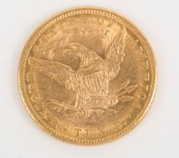 USA: Goldmünze 10 Dollars "Coronet Head" 1885 S