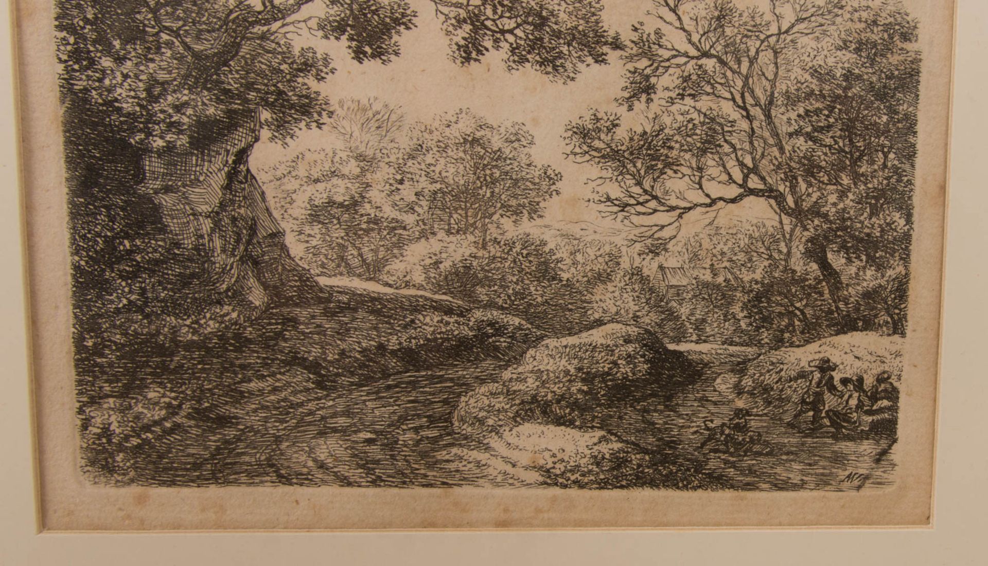 Antonie Waterloo, Zwei Landschaften, Radierung auf Bütten, 17. Jh. - Bild 5 aus 8