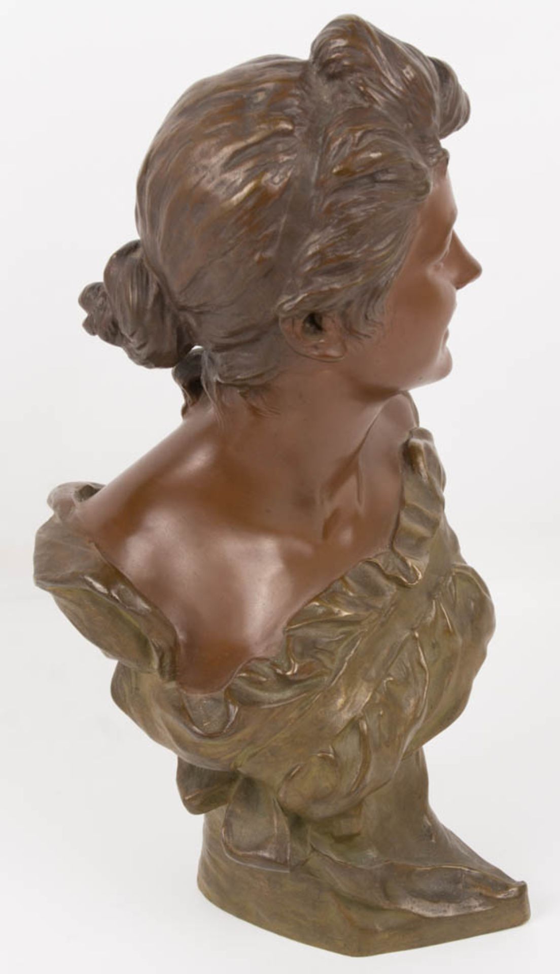Georges Van Der Straeten, Büste einer jungen Dame, Bronze. - Bild 6 aus 13