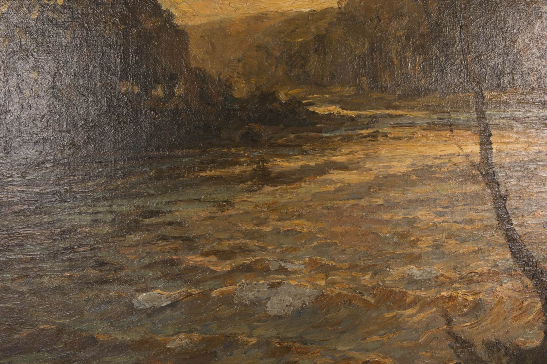 Erwin Starker, Flusslandschaft, Öl auf Leinwand, 20. Jhd. - Bild 4 aus 11