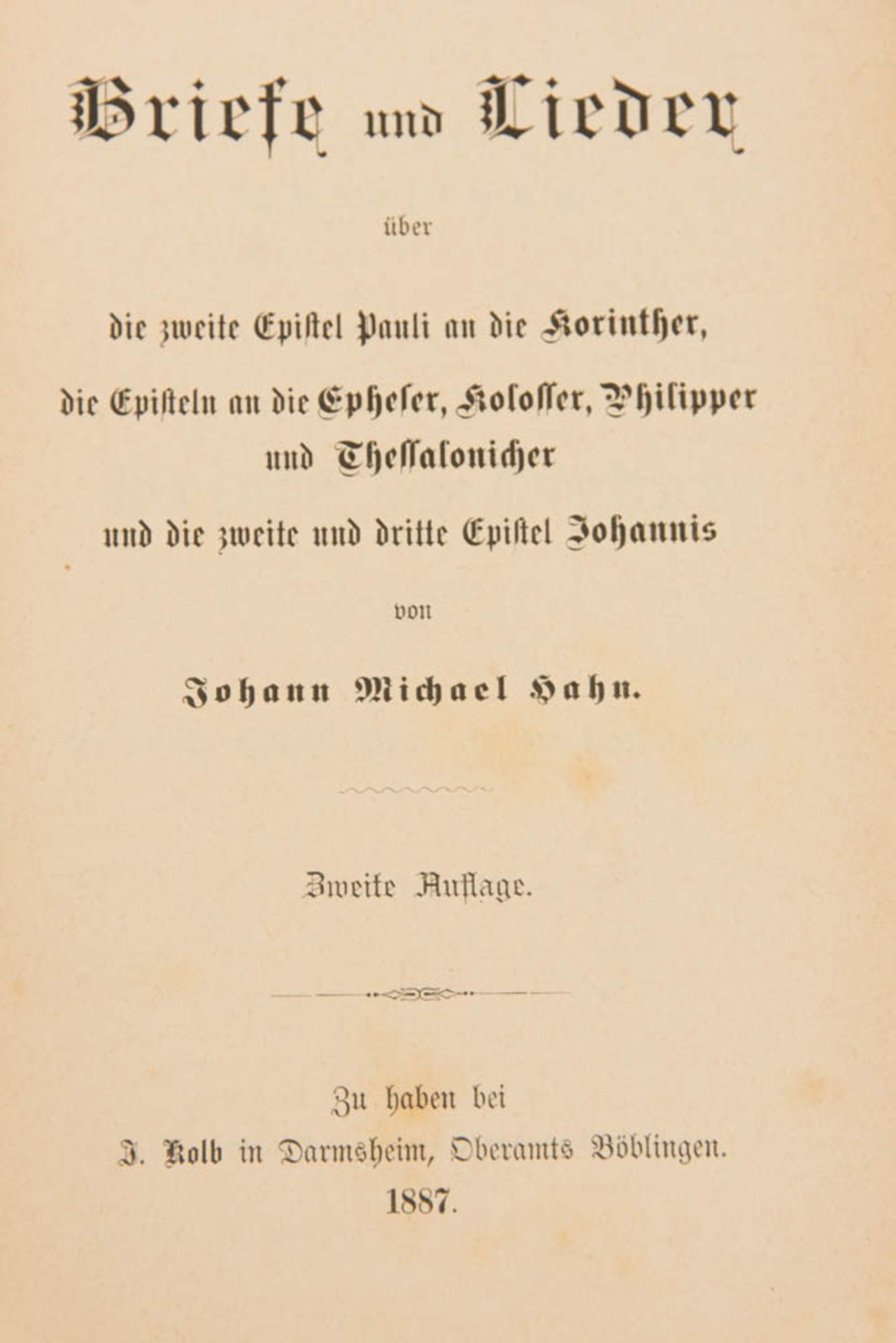 Konvolut von sechs Gesangsbüchlein, einer Gedichtsammlung und einer Briefe- und Liedersammlung,19./2 - Bild 4 aus 5