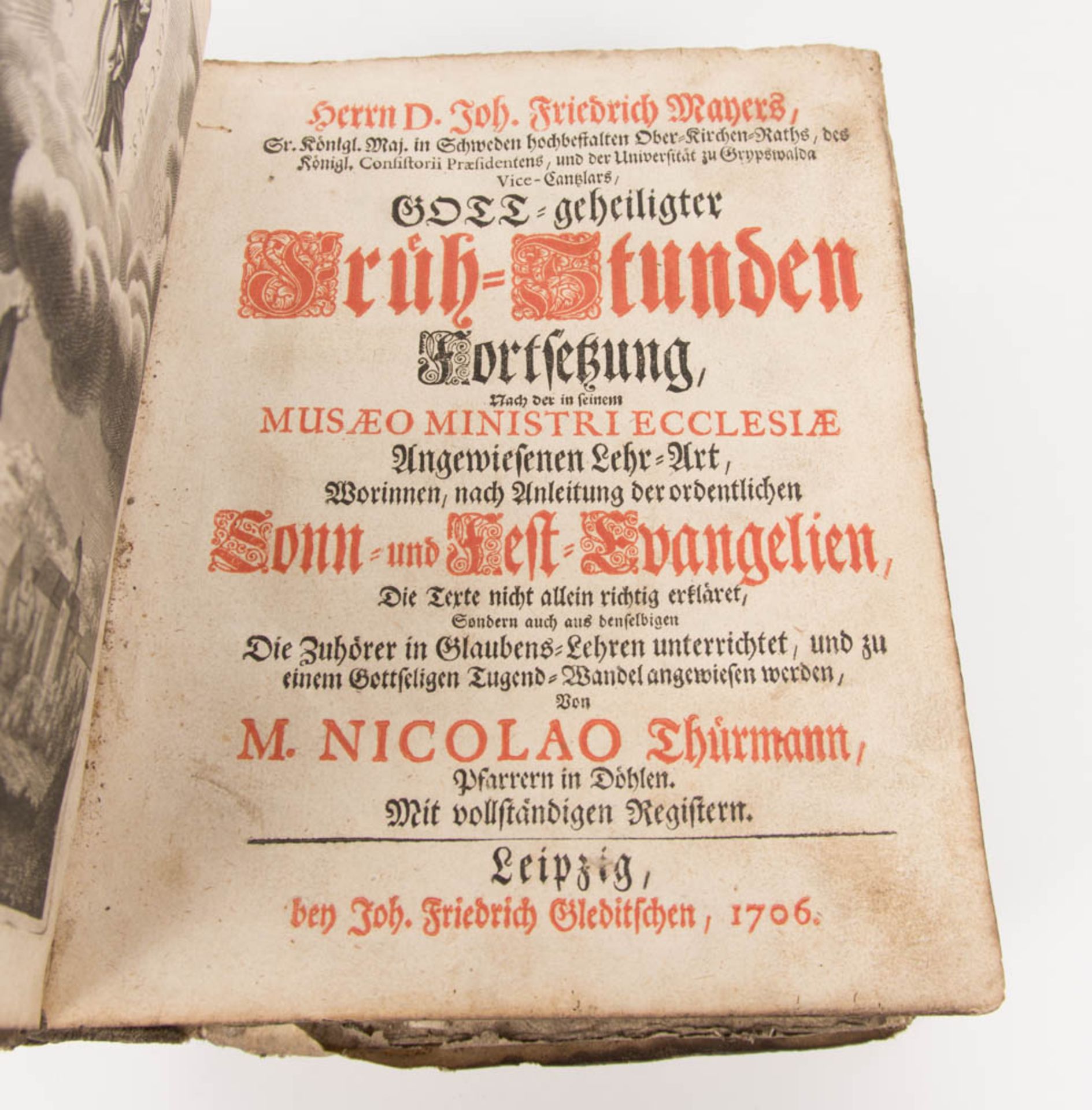 Johannes Friedrich Maners, Postille der Sonn- und Fest-Evangelien, Verlag M. Nicolao Schürmann, Leip - Bild 6 aus 9