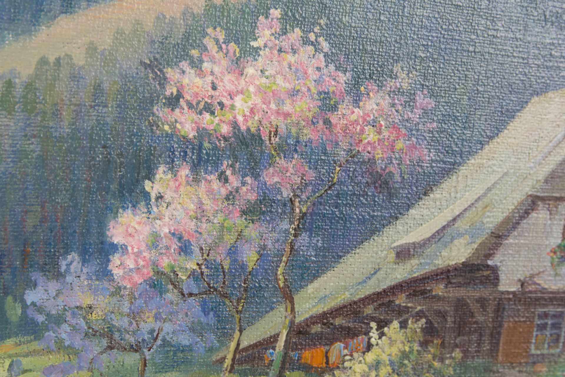 Arnold Lyongrün, Frühling im Schwarzwald, Öl auf Leinwand, Hamburg, 1937. - Bild 14 aus 17