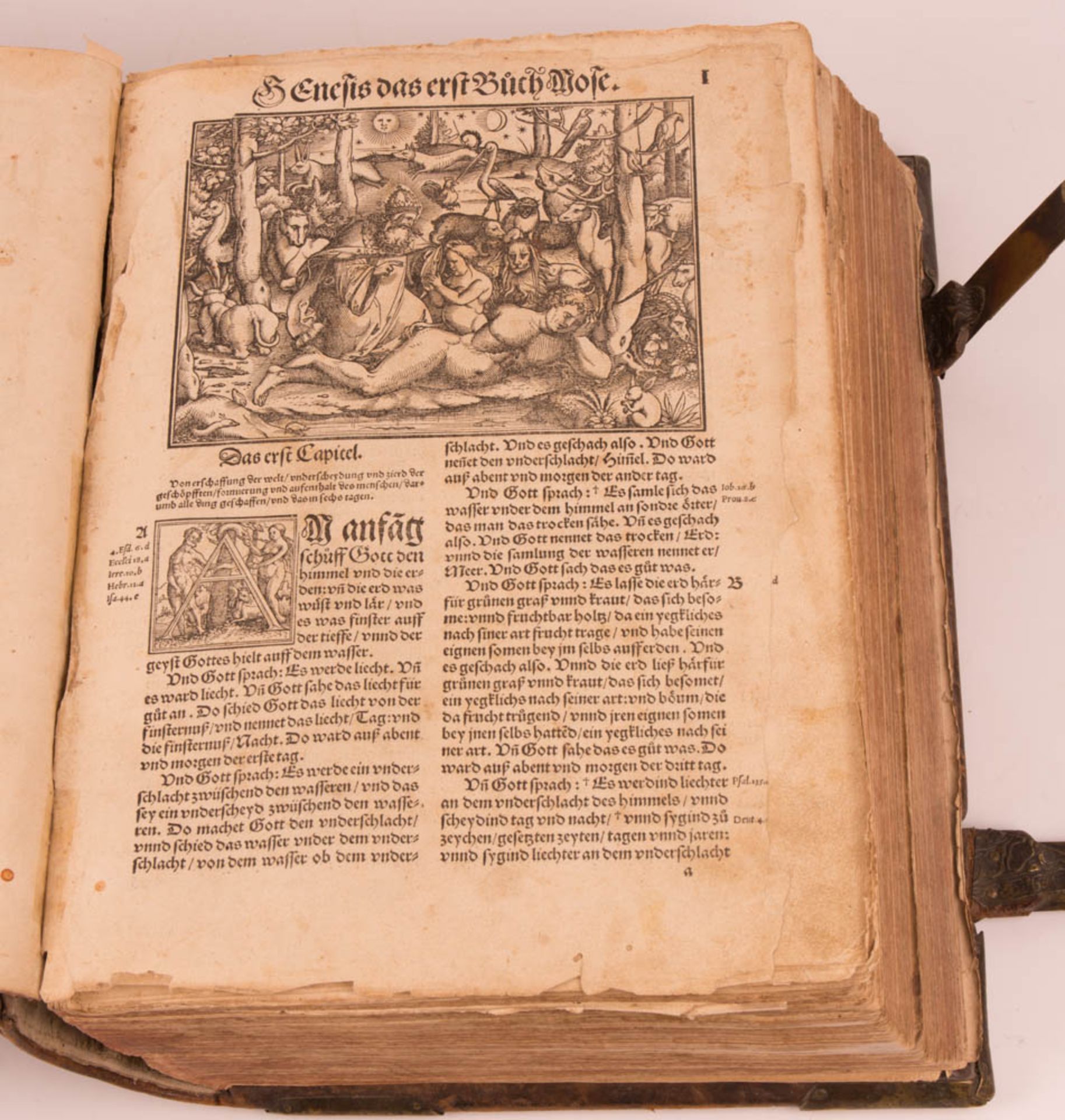 Biblia germanica - Froschauer Bibel, wohl mit Illustrationen von Virgil Solis Zürich, 1536. - Bild 2 aus 23