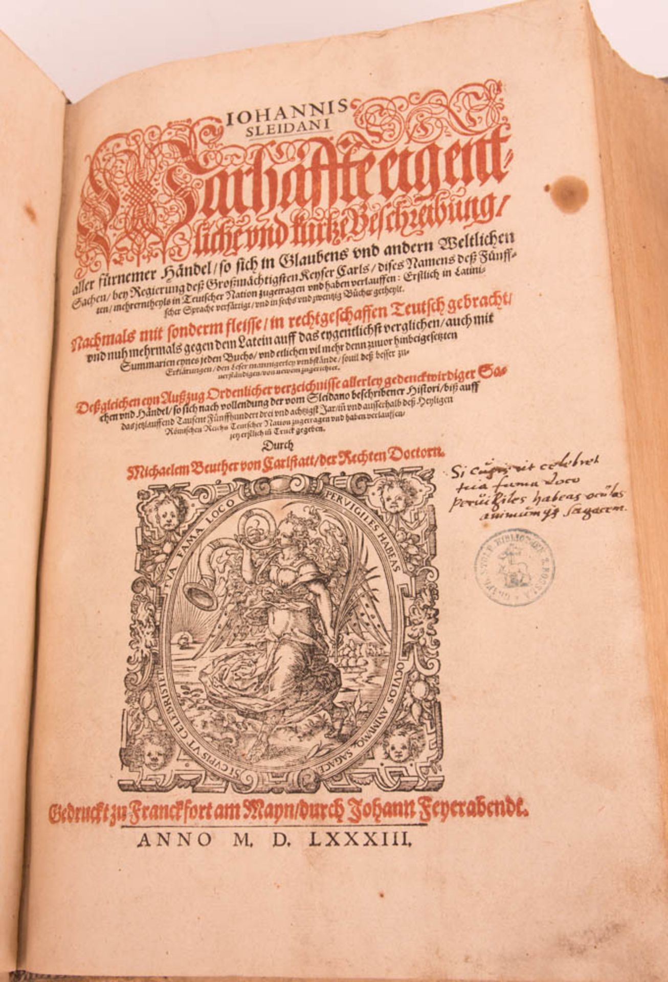 Ioannis Sleidani, Wahrhafte eigentliche und kurze Beschreibung aller Händel, Frankfurt am Main, 158 - Bild 2 aus 16