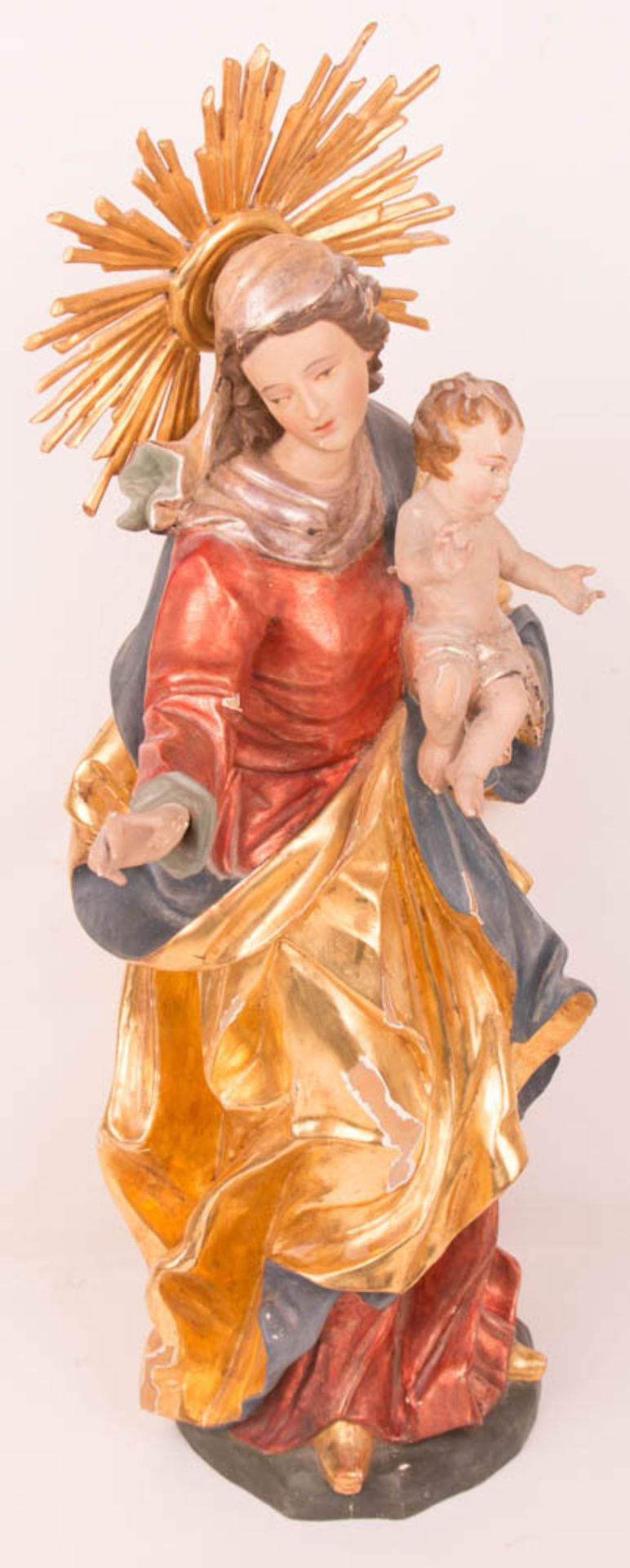 Madonna mit Kind, Holz, 20. Jhd. - Bild 2 aus 13