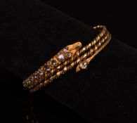 Aufwendiges Drachenarmband, 21 Karat Gelbgold.