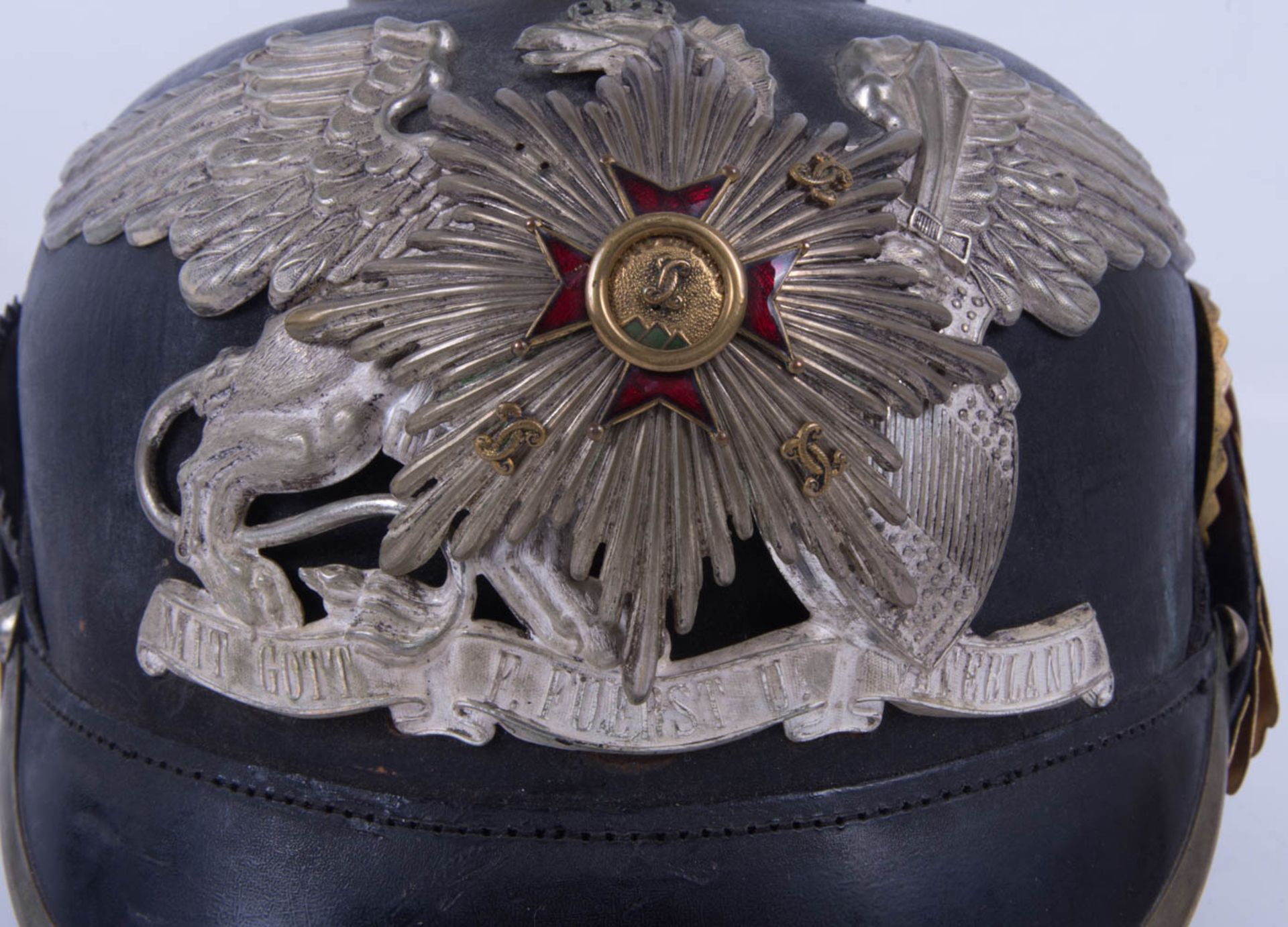 Baden: Pickelhaube, 1. Badisches Leib-Grenadier- Regt. Nr.109., Karlsruhe. - Bild 19 aus 25