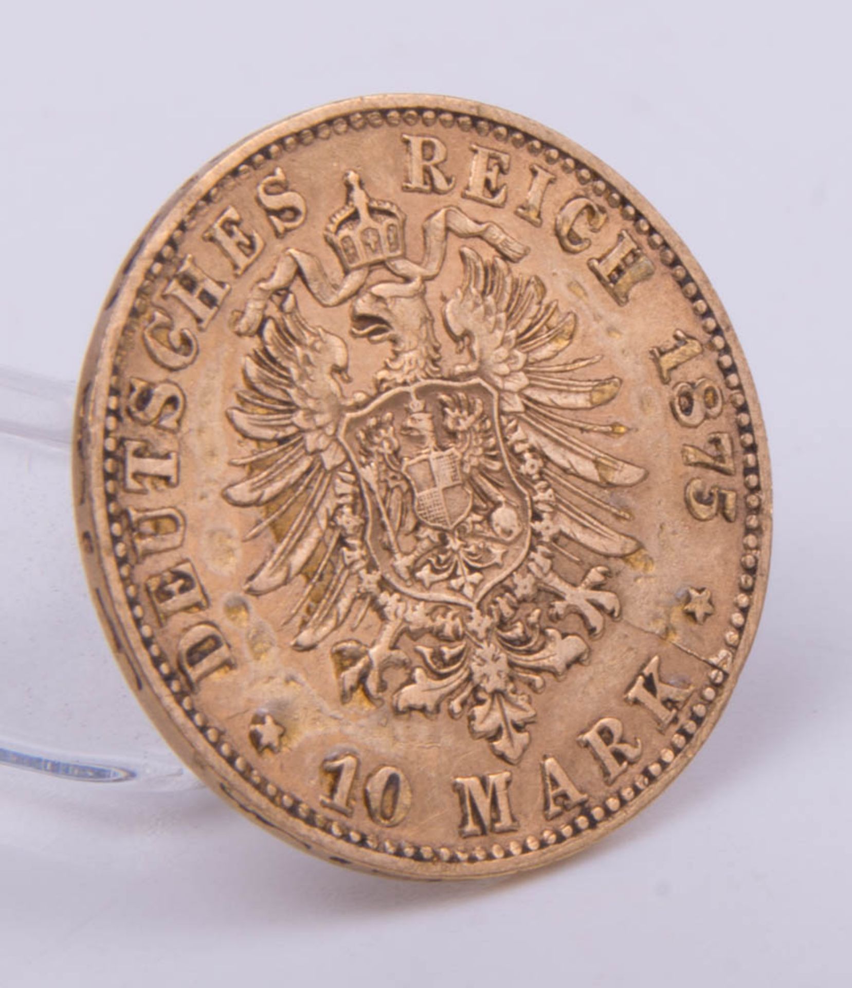 Goldmünze 10 Mark 1875, Kaiser Willhelm I. - Bild 4 aus 5
