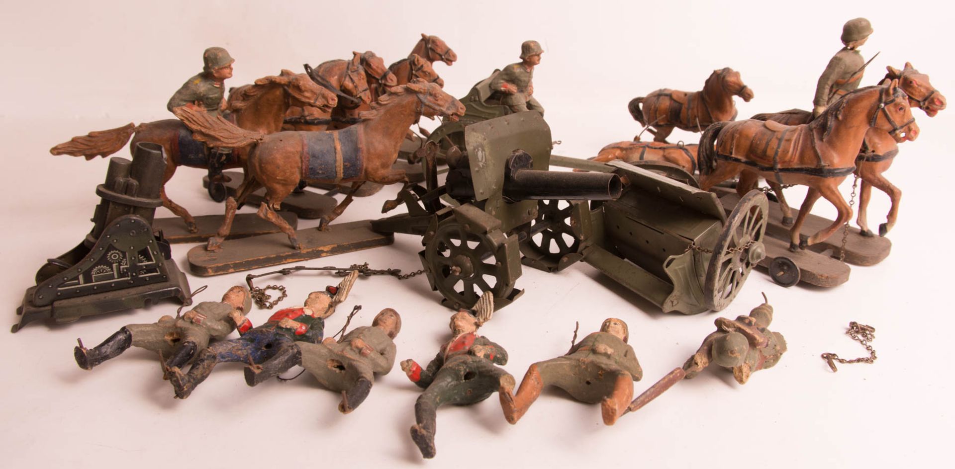 1920er: Artilleriezug Spielzeugfiguren
