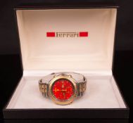 Ferrari Formula Herrenarmbanduhr, duochromes Armband.