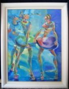 Miguel Gómez, Bailarinas, Öl und Acryl auf Leinwand, 1997.