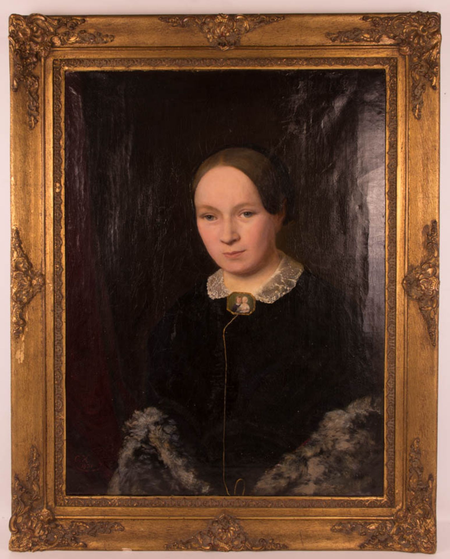 Portrait der Caroline Lettemayer, Öl auf Leinwand, 1851.