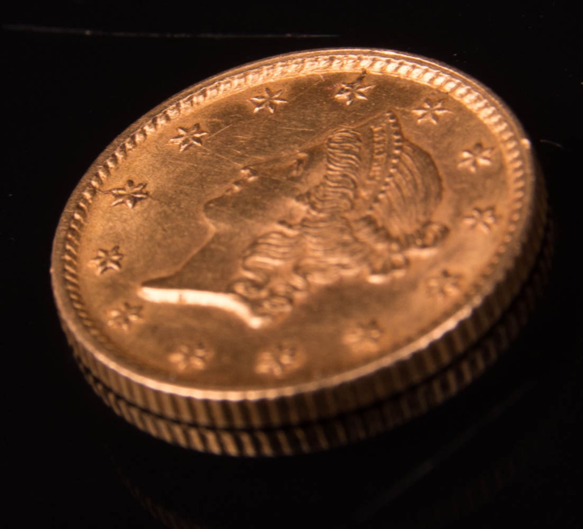 Goldmünze USA, Liberty Head, 1 Dollar 1854. - Bild 4 aus 5