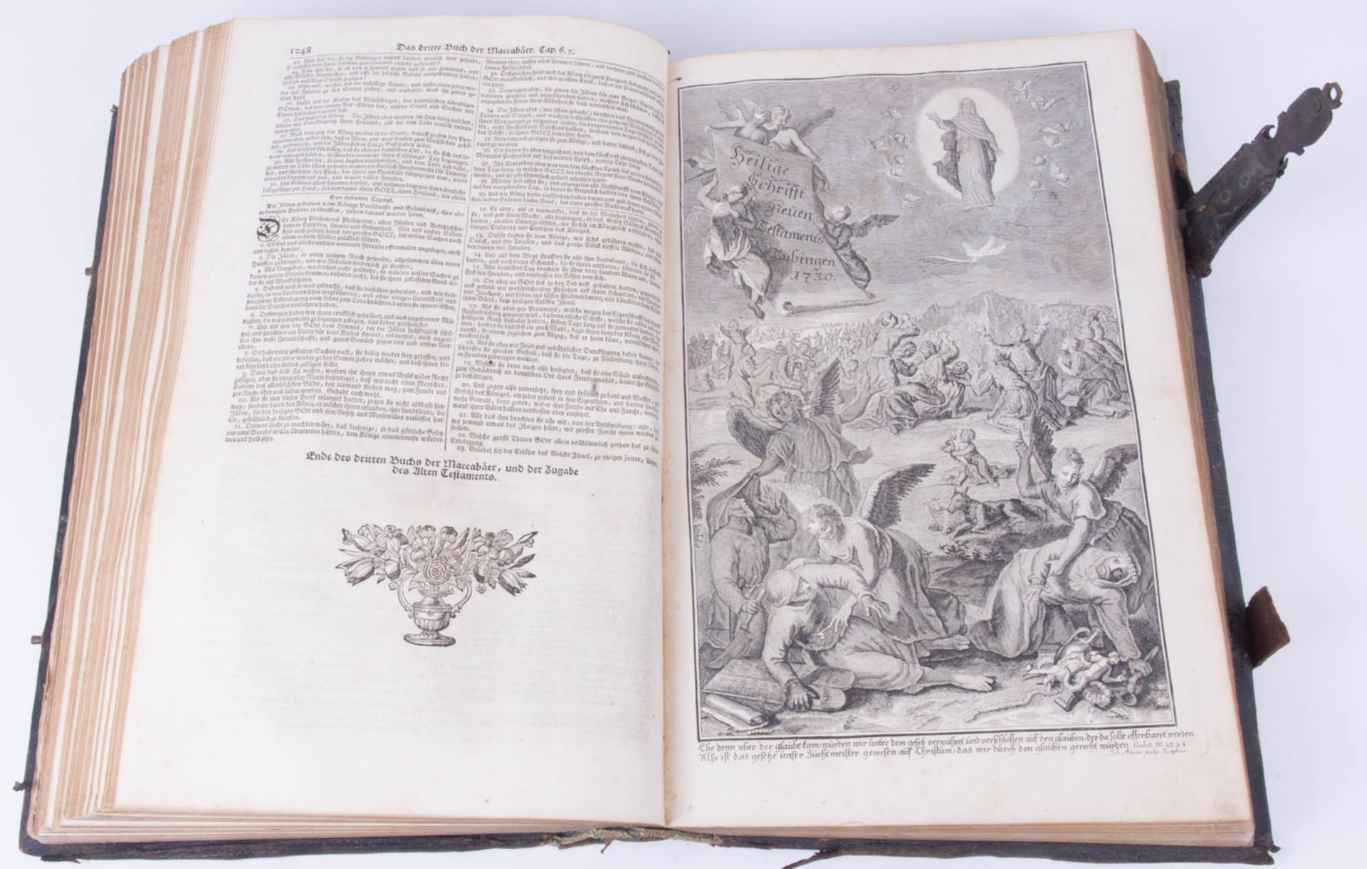 Biblia germanica, Johann Georg und Christian Gottfried Cotta, Tübingen 1730. - Bild 6 aus 10