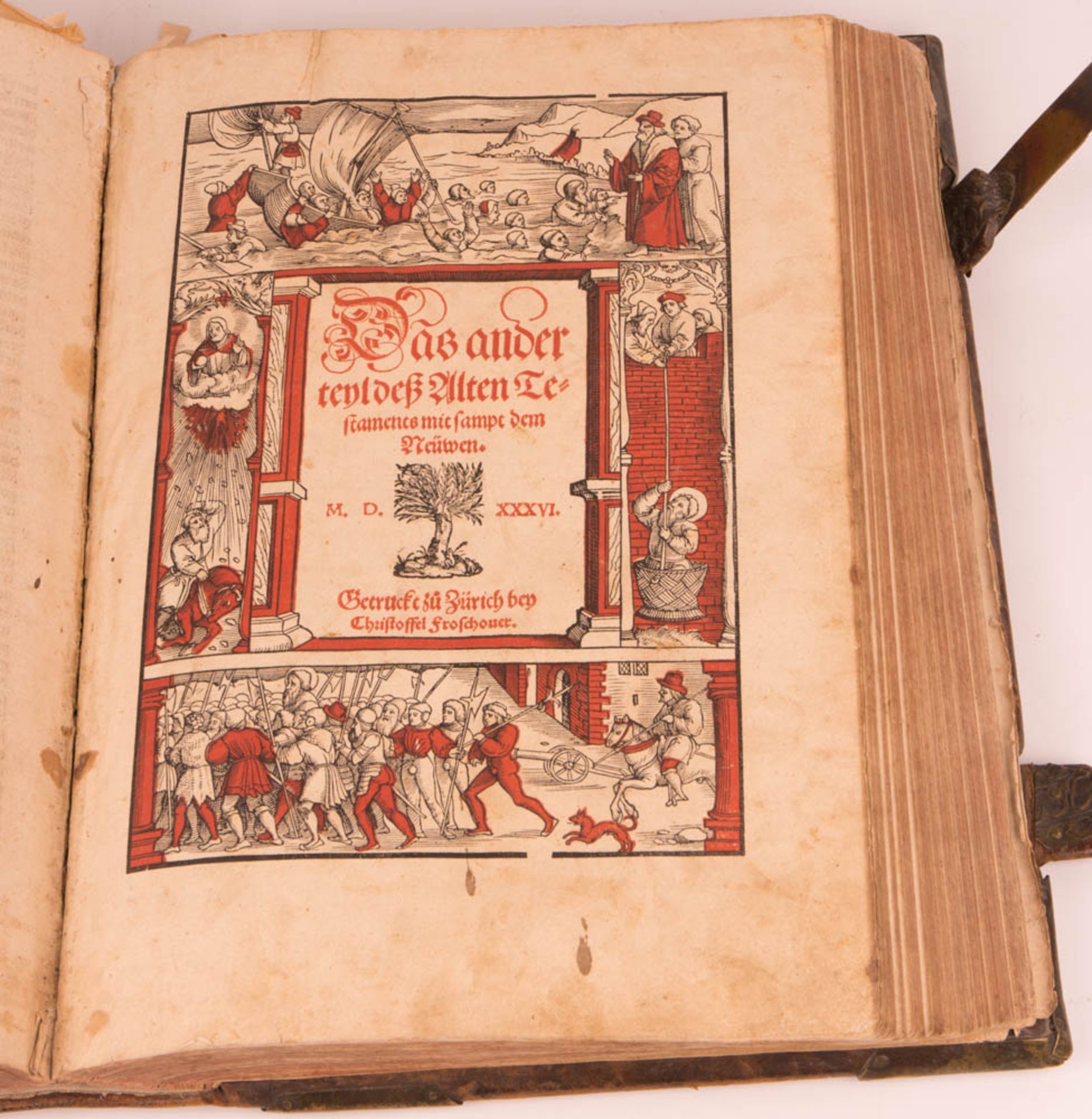 Biblia germanica - Froschauer Bibel, wohl mit Illustrationen von Virgil Solis Zürich, 1536. - Bild 19 aus 23