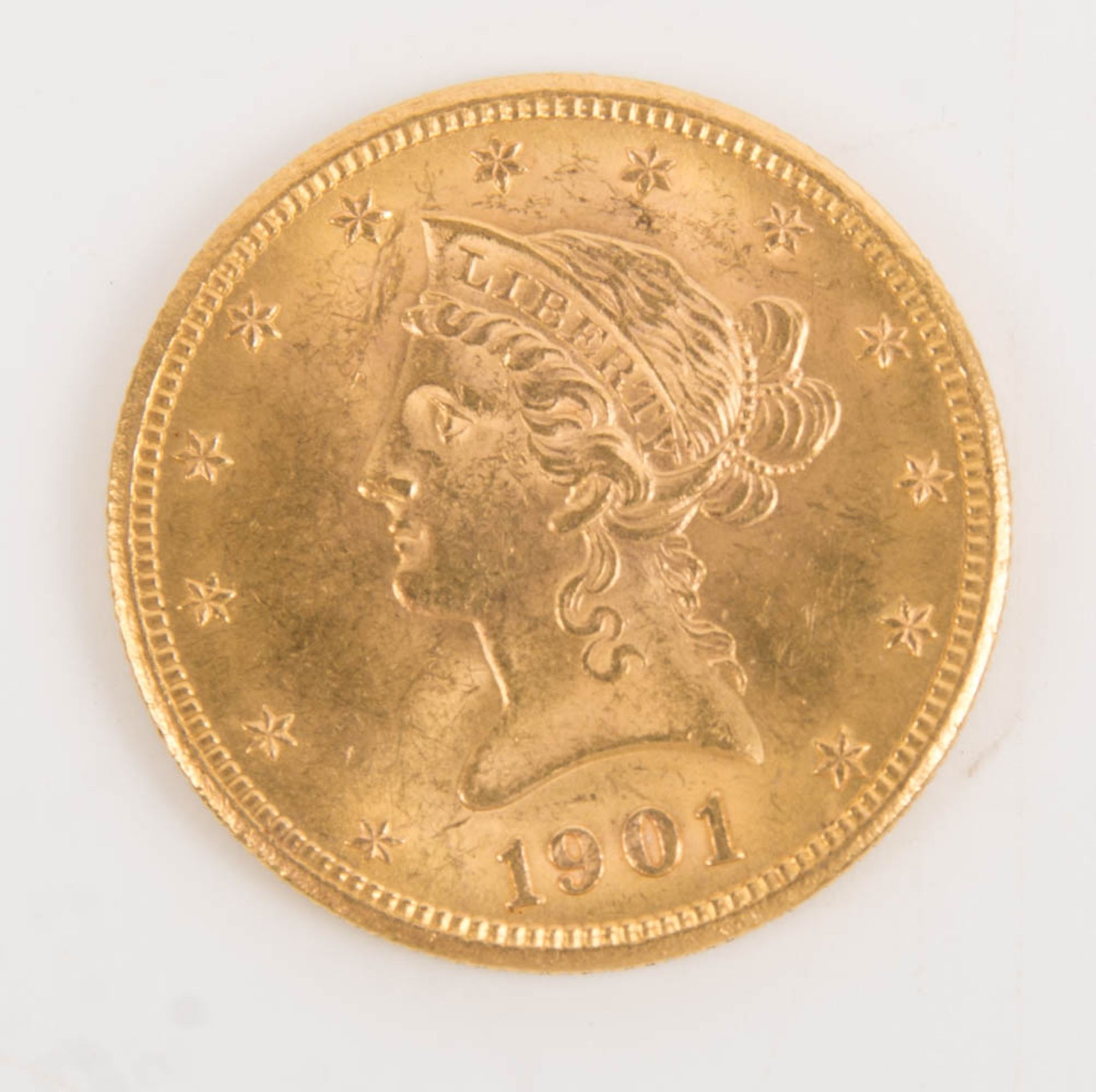 USA: Goldmünze 10 Dollars "Coronet Head" 1901 S. - Bild 2 aus 3