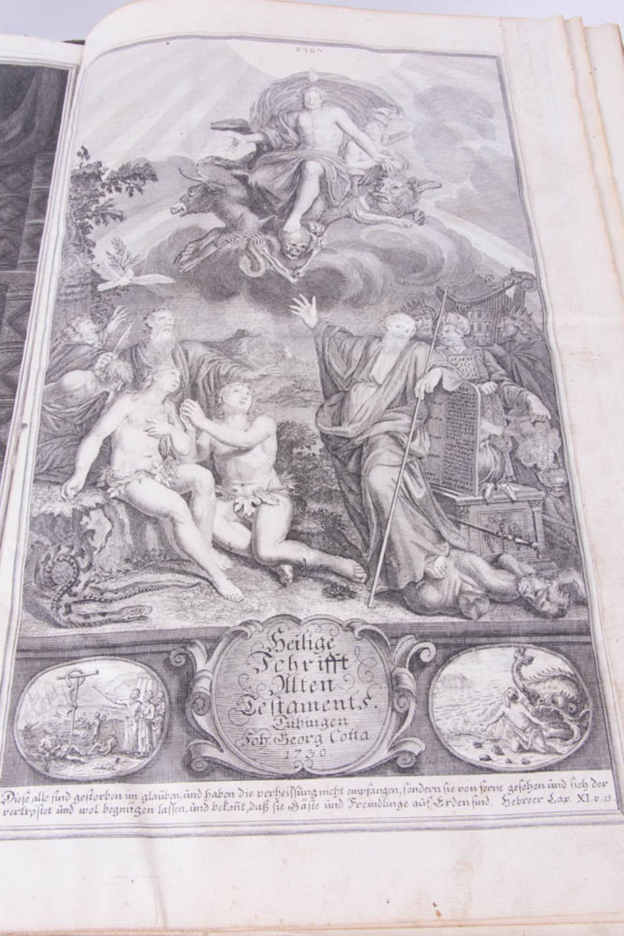 Biblia germanica, Johann Georg und Christian Gottfried Cotta, Tübingen 1730. - Bild 3 aus 10