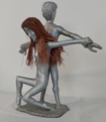 Tanzendes Paar, Kupfer verzinnt.