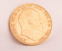 Gold coins 1/2 Sovereign 1907, Edward VII.