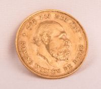 Gold Coin Netherlands 1875, 10 Gulden, Willem III,