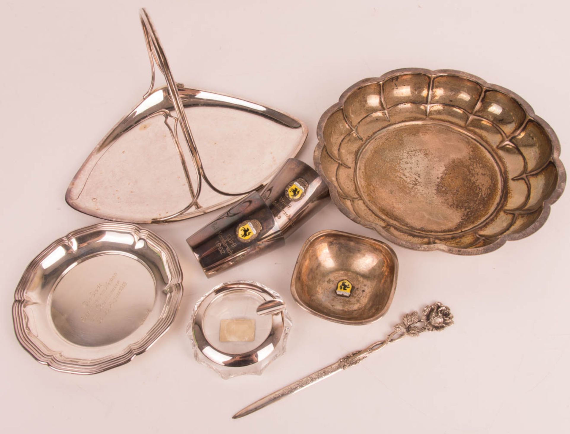 Convolute of silver things and riding trophies, mostly 835 silver. - Image 2 of 8