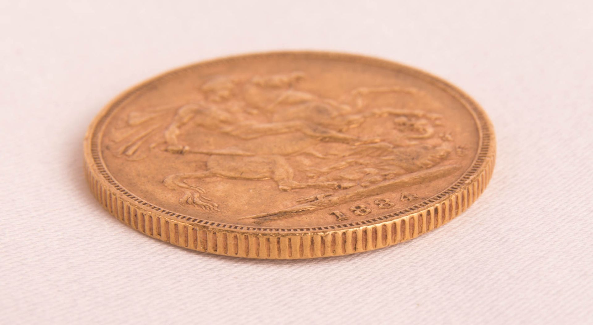 Gold Coin Australien Sovereign 1884 M,Victoria. - Image 3 of 3