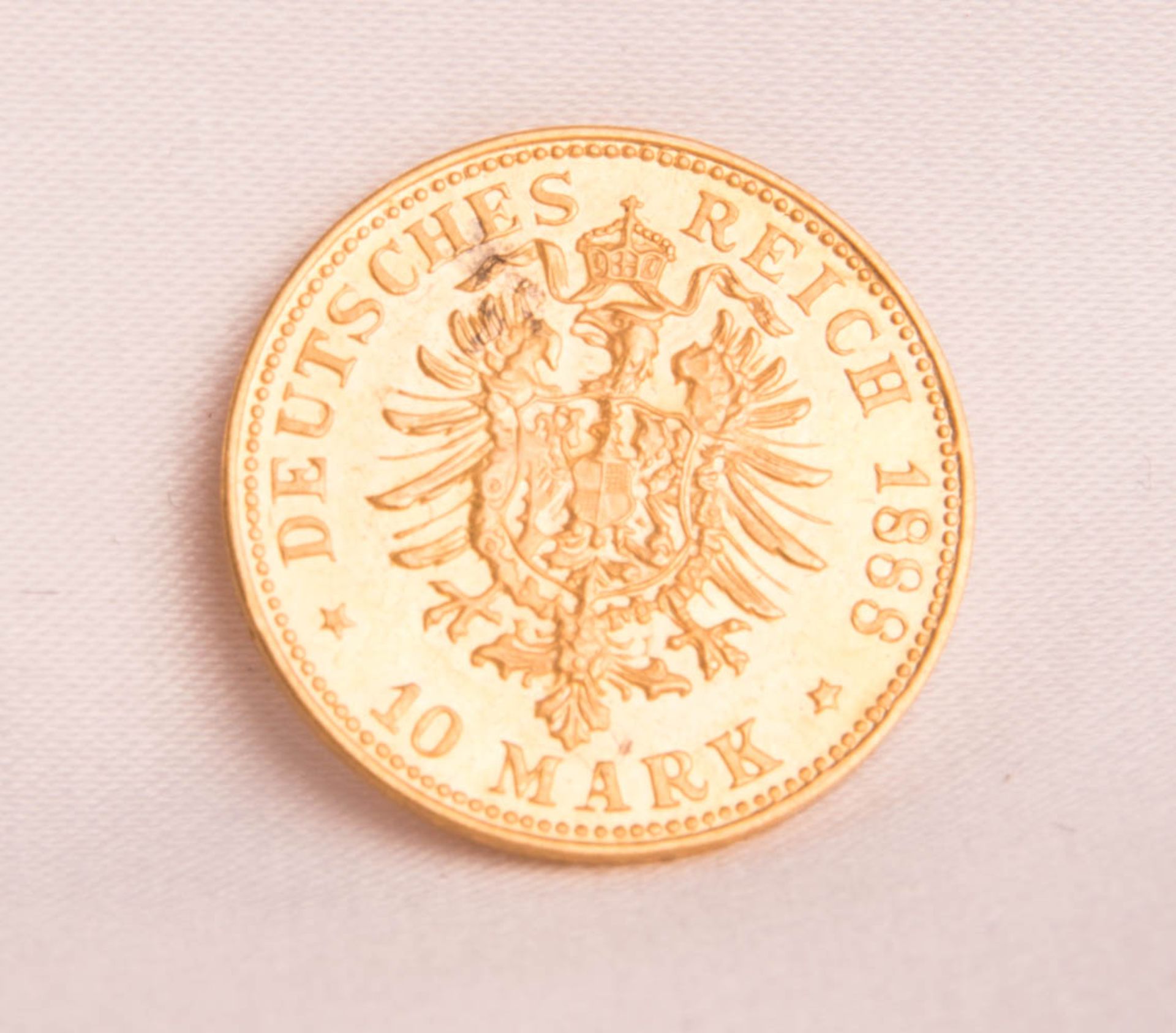 Gold coin Empire, 10 Mark 1888 O, Frederick III - copy. - Image 2 of 3