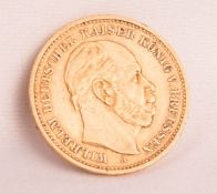 Gold coin 20 Mark 1883 A, Kaiser Wilhem I.