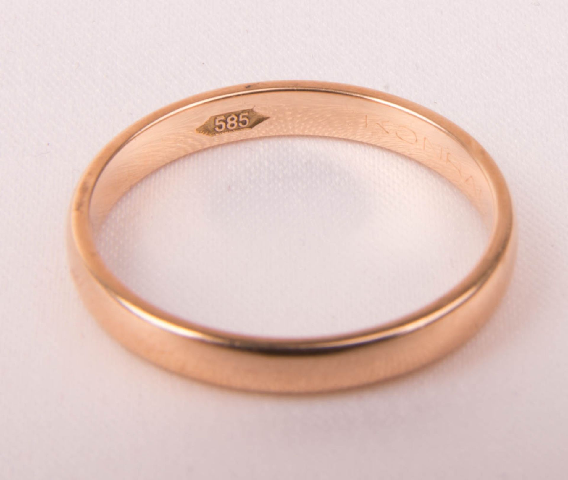 Armkette mit Herzchen und feinem Ring, 585er Rosé- und Gelbgold. - Bild 5 aus 6