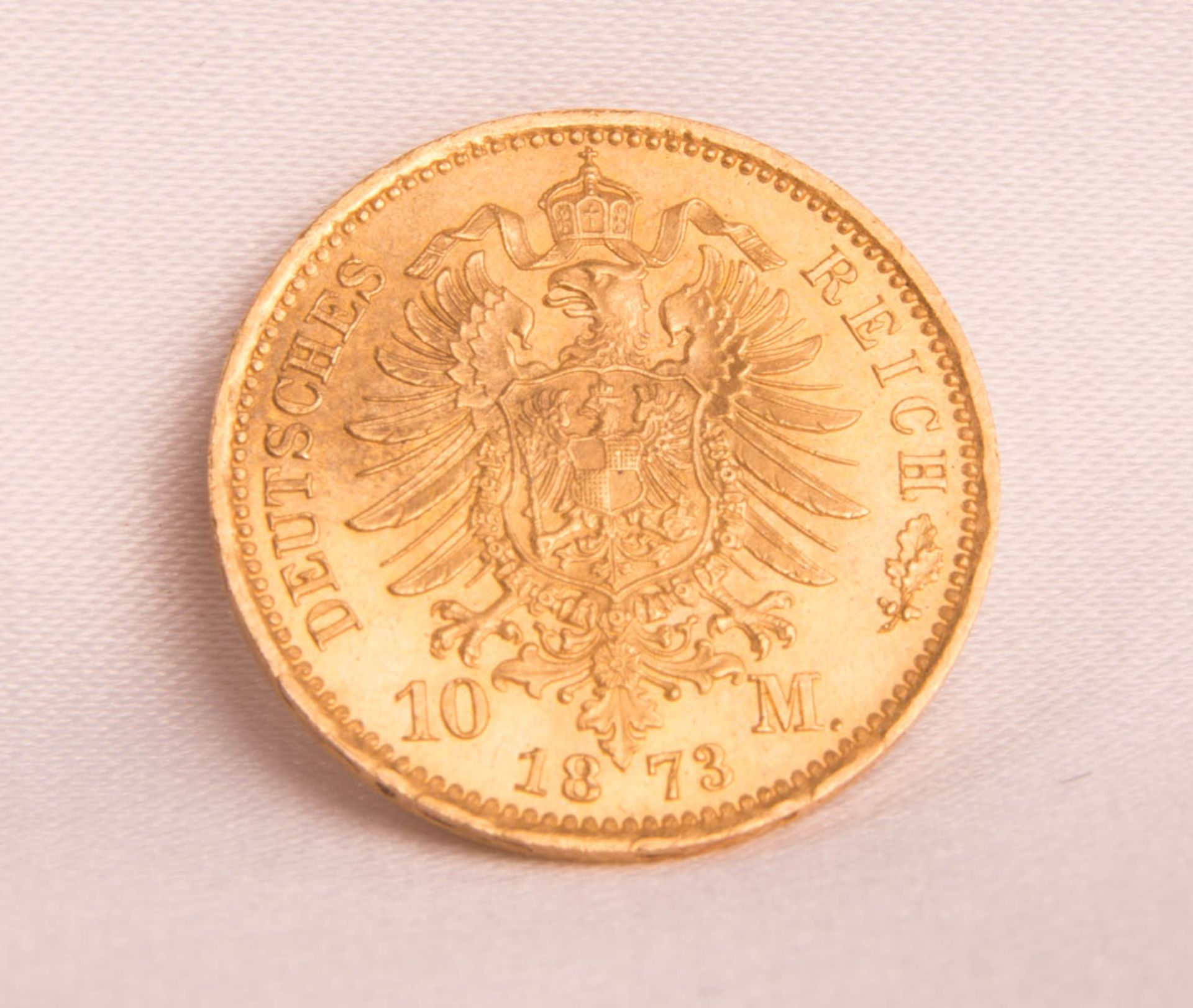 Goldmünze 10 Mark 1873 A, Kaiser Wilhelm I. - Bild 4 aus 5