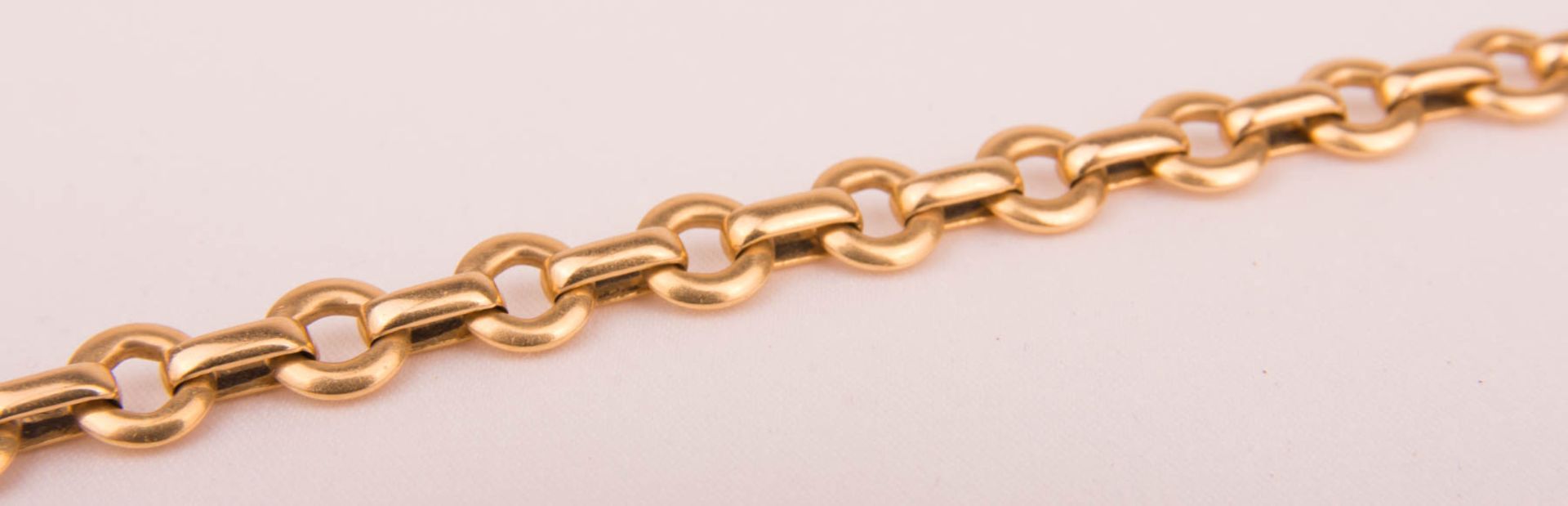 Wide Figaro anchor bracelet, 585 yellow gold. - Image 4 of 4