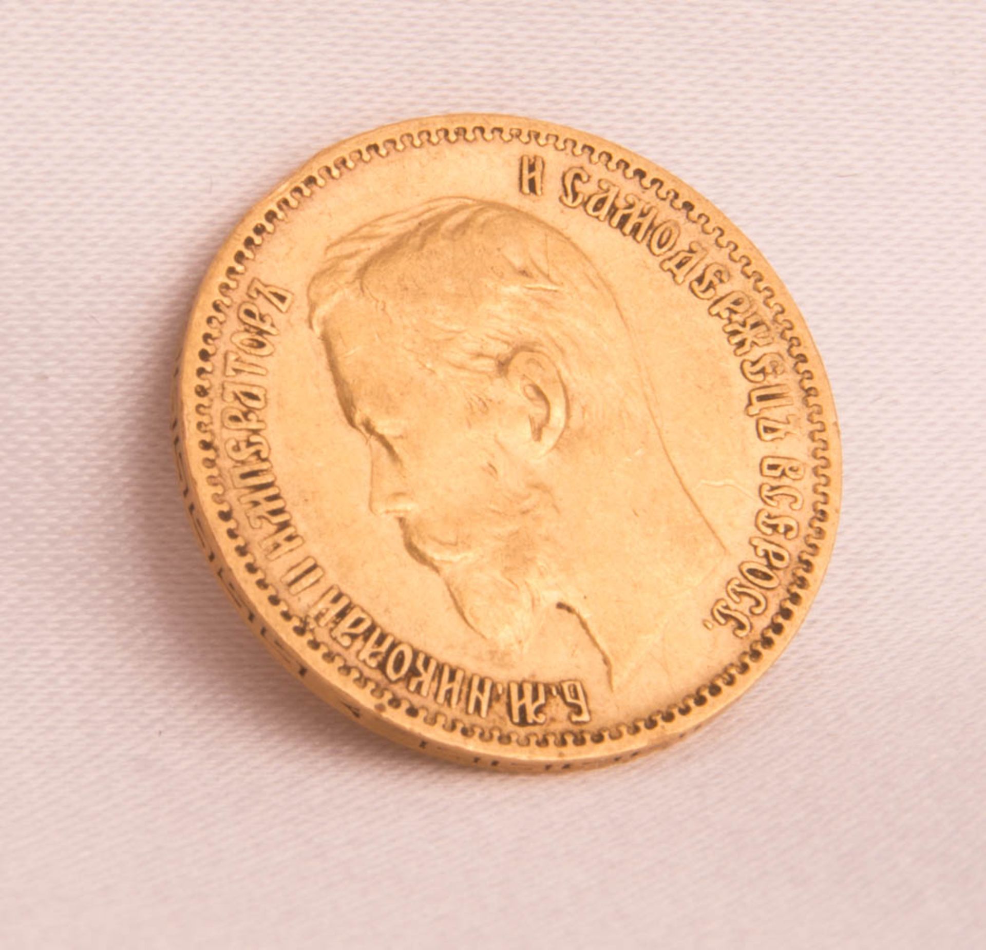 Gold Coin 5 Rubel 1901, Nikolai II:, 1894-1917. - Image 2 of 4