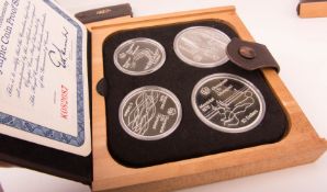 Kanada: 4x Silberset Gedenkmünzen Olympiade 1976.